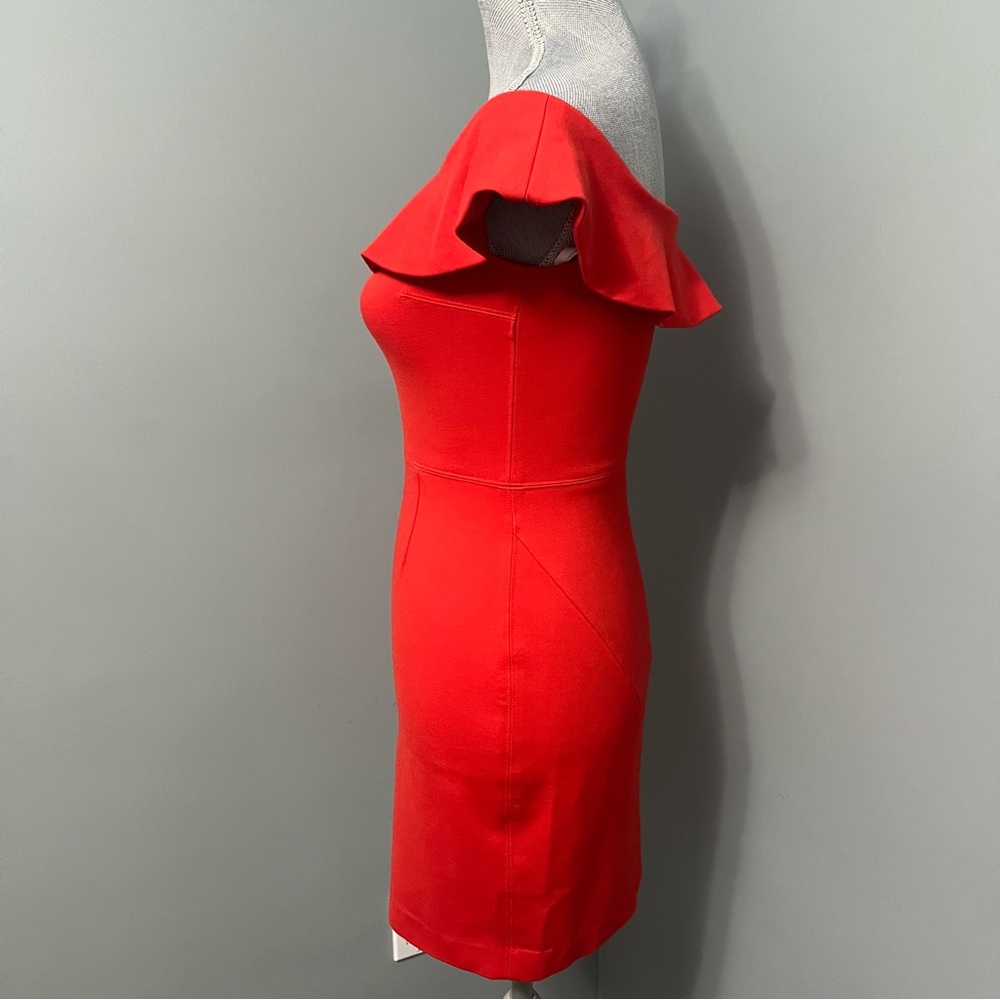 BABATON Aritzia Ruffle off the shoulder cocktail dress size 2 wedding guest - Picture 6 of 10